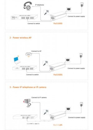 Tenda PoE30G-AT PoE Injector delivers up to 30W output power